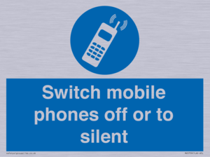 Switch mobile phones off or to silent